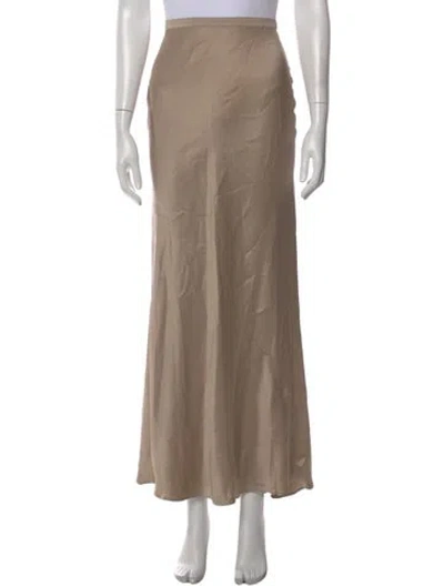 Pre-owned Anine Bing Silk Long Skirt W/ Tags In Neutral