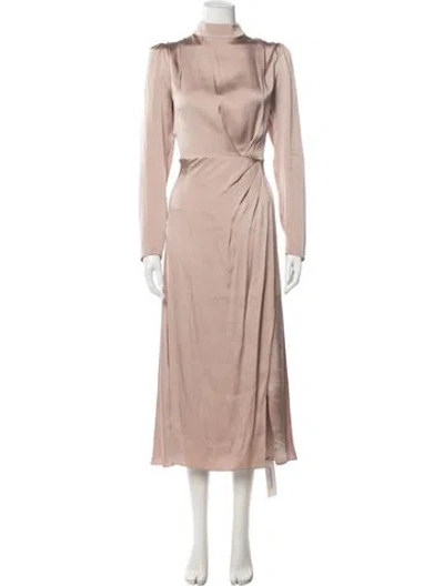 Pre-owned Anine Bing Silk Midi Length Dress In Neutrals