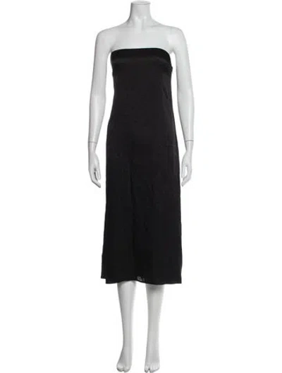 Pre-owned Anine Bing Silk Midi Length Dress W/ Tags In Black