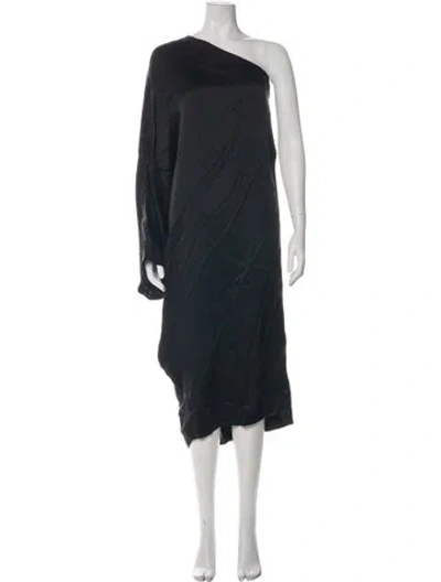 Pre-owned Anine Bing Silk Midi Length Dress W/ Tags In Black