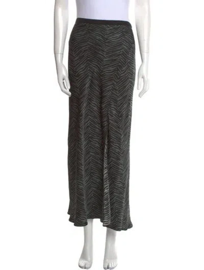 Pre-owned Anine Bing Silk Midi Length Skirt In Black