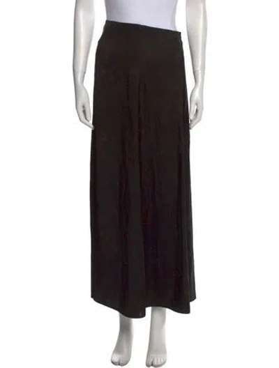 Pre-owned Anine Bing Silk Midi Length Skirt In Black