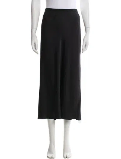 Pre-owned Anine Bing Silk Midi Length Skirt In Black