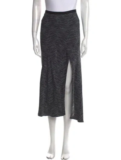 Pre-owned Anine Bing Silk Midi Length Skirt In Blue
