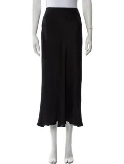 Pre-owned Anine Bing Silk Midi Length Skirt In Gray
