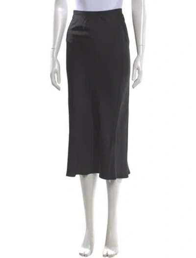 Pre-owned Anine Bing Silk Midi Length Skirt In Gray