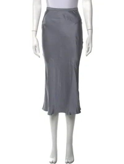 Pre-owned Anine Bing Silk Midi Length Skirt In Grey