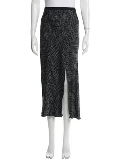 Pre-owned Anine Bing Silk Midi Length Skirt In Multi