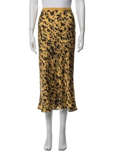 Pre-owned Anine Bing Silk Midi Length Skirt In Multicolor