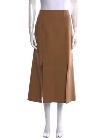 Pre-owned Anine Bing Silk Midi Length Skirt In Neutral