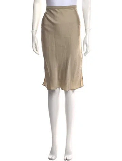 Pre-owned Anine Bing Silk Midi Length Skirt In Neutrals