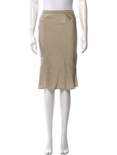 Pre-owned Anine Bing Silk Midi Length Skirt In Neutrals