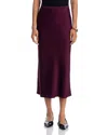 Anine Bing Bar Silk High-waisted Skirt In Bordeaux