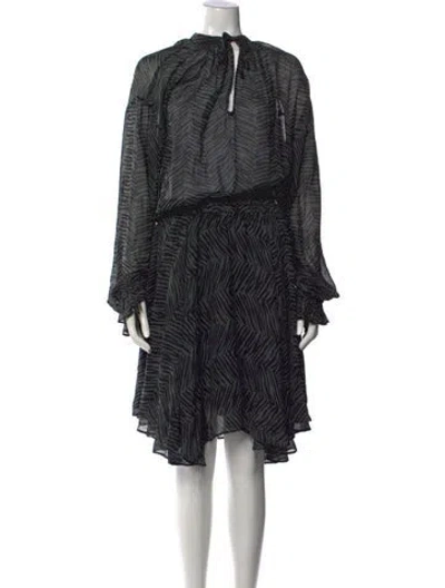Pre-owned Anine Bing Silk Mini Dress In Black