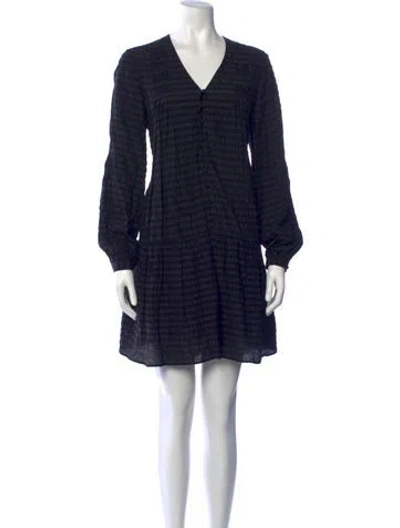 Pre-owned Anine Bing Silk Mini Dress In Black