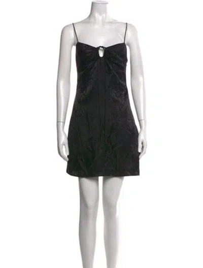 Pre-owned Anine Bing Silk Mini Dress In Blue