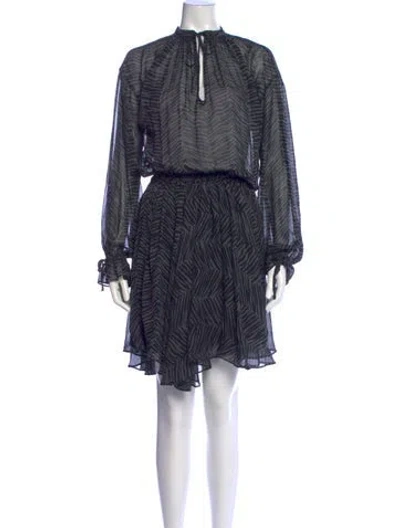 Pre-owned Anine Bing Silk Mini Dress In Green