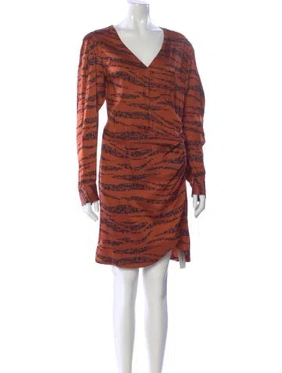 Pre-owned Anine Bing Silk Mini Dress In Multi