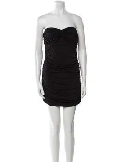 Pre-owned Anine Bing Silk Mini Dress W/ Tags In Black