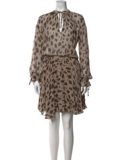 Pre-owned Anine Bing Silk Mini Dress W/ Tags In Brown
