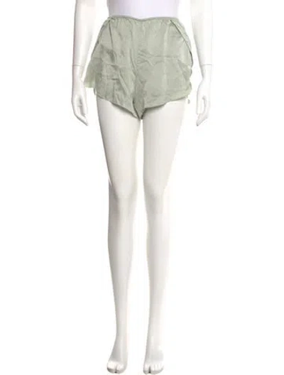Pre-owned Anine Bing Silk Mini Shorts In White