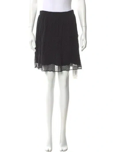 Pre-owned Anine Bing Silk Mini Skirt In Black