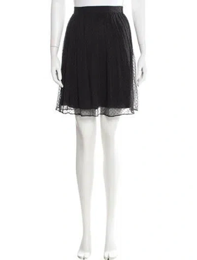 Pre-owned Anine Bing Silk Mini Skirt In Black