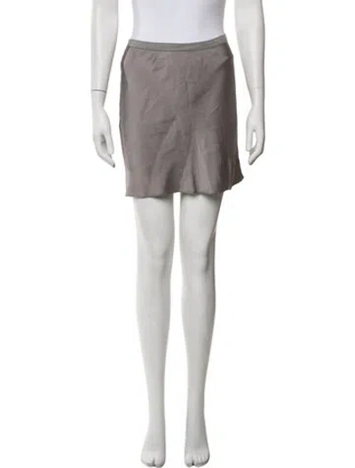 Pre-owned Anine Bing Silk Mini Skirt In Grey