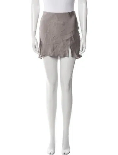 Pre-owned Anine Bing Silk Mini Skirt In White