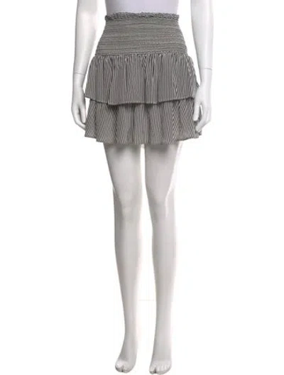 Pre-owned Anine Bing Silk Mini Skirt In White