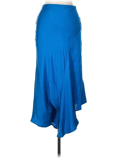 Pre-owned Anine Bing Silk Skirt In Blue