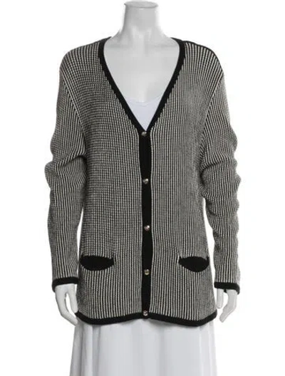 Pre-owned Anine Bing Silk Striped Blazer In Blue