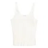 Anine Bing Silk Scoop-neck Top In White