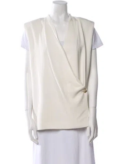 Pre-owned Anine Bing Silk Vest In Neutral