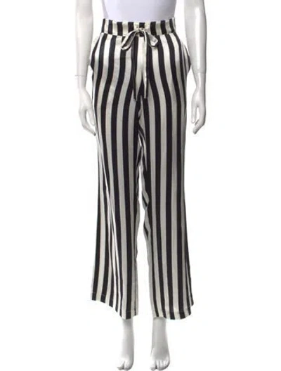 Pre-owned Anine Bing Silk Wide Leg Pants In Neutral