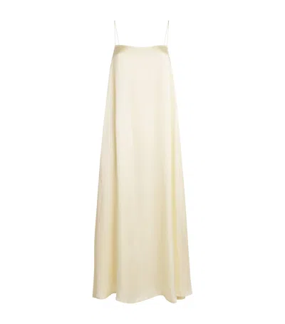 Anine Bing Silk-blend Mae Maxi Dress In Neutral