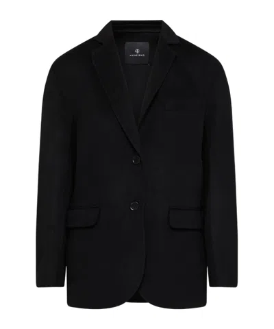 Anine Bing Single-breasted Blazer In Black