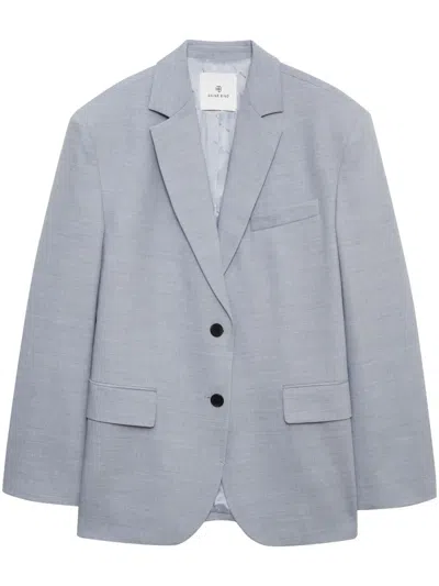 Anine Bing Single-breasted Blazer In Blue