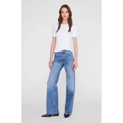 Anine Bing Sixtine Short Sleeve Tee In White