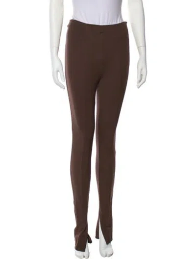 Pre-owned Anine Bing Skinny Leg Pants In Brown