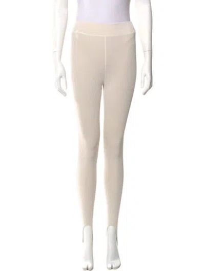 Pre-owned Anine Bing Skinny Leg Pants In Neutral