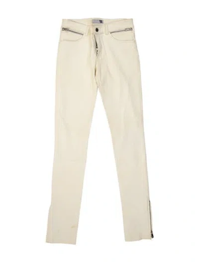 Pre-owned Anine Bing Skinny Leg Pants In Neutral