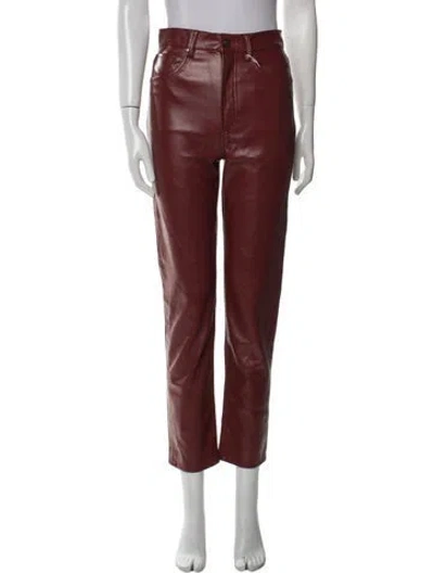 Pre-owned Anine Bing Skinny Leg Pants In Red