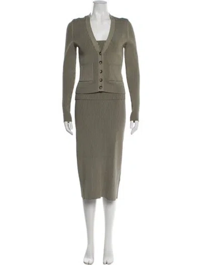 Pre-owned Anine Bing Skirt Suit In Green