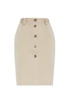 Anine Bing Button Skirt In Neutrals