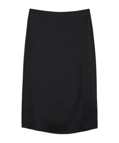 Anine Bing Skirt With Side Slit In Black