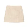 Anine Bing Vanessa Skirt In Cream And Peach Houndstooth In Neutrals