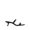 Anine Bing Sleek Black Calfskin Mules With Curved Heel In Black