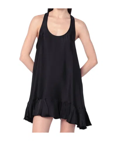 Anine Bing Black Lilith Dress In Silk Blend