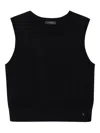 Anine Bing Sleeveless Round-neck Top In Black